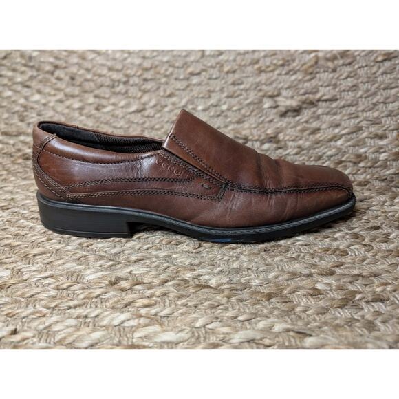 Ecco Helsinki Men\'s US 13 ,EU 47 Bike Toe Brown Leather Slip On Loafers Shoes main image 9
